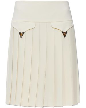 Versace Pleated Skirt - White