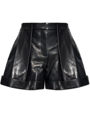 Balmain Leather Shorts - Black