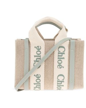 Chloé Shoulder Bag 'Woody Mini' - White