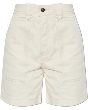 Isabel Marant "Eveja" Denim Shorts - White