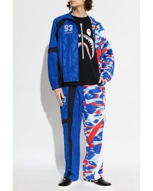 A Bathing Ape Jacket With Logo - Blue
