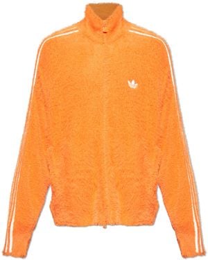 adidas Originals Sweatshirt With Stand-Up Collar - Orange