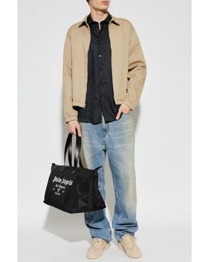 Palm Angels Linen Shirt - Blue