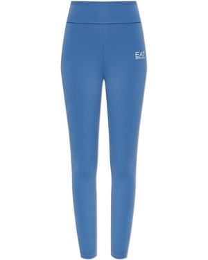 EA7 Training Leggings With Logo - Blue