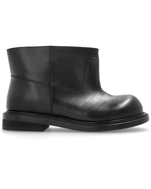 Moschino Leather Ankle Boots - Black