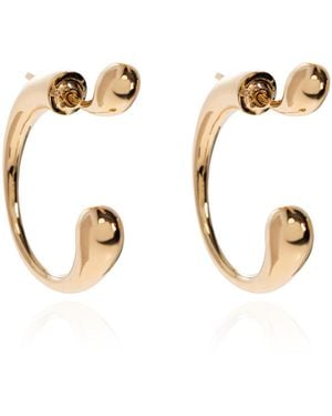 Bottega Veneta Silver Earrings, - Metallic