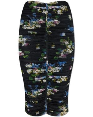 Blumarine Floral Motif Skirt - Black