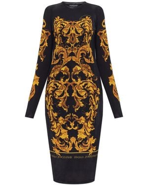 Versace Jeans Couture Dress With "Barocco" Print - White