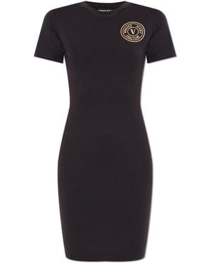 Versace Jeans Couture Dress With Logo - Black