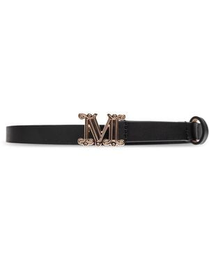 Max Mara Leather Belt "Aziata" - Black