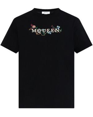 McQueen T-Shirt With Logo - Black