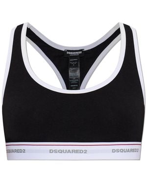 DSquared² Logo Lingerie Top - Black