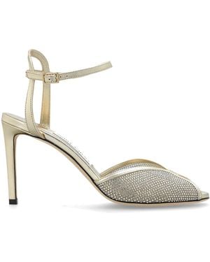 Jimmy Choo 'Sacora' Heeled Sandals - Metallic