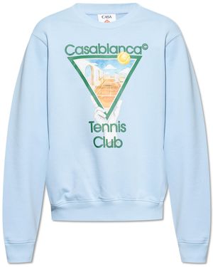 CASABLANCA Printed Sweatshirt, , Light - Blue