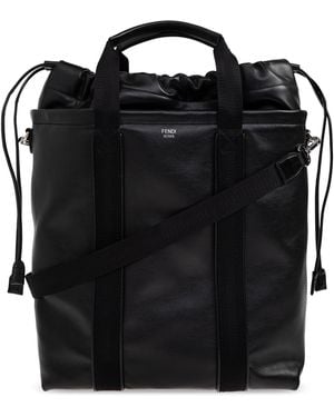 Fendi 'Flux' Shopper-Type Handbag - Black