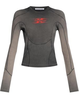 T By Alexander Wang Long Sleeve Top - Black