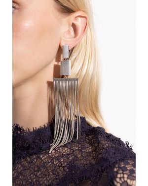 Isabel Marant Brass Earrings 'Fringe' - Blue