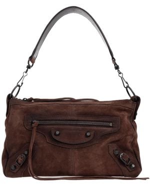 Balenciaga Shoulder Bag 'Le City Moto S' - Brown