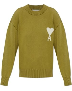 Ami Paris 'Oversize' Jumper - Green
