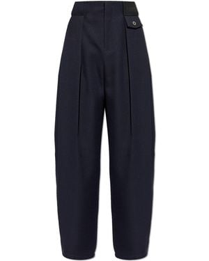 Loewe Pinstripe Trousers With Pleats - Blue
