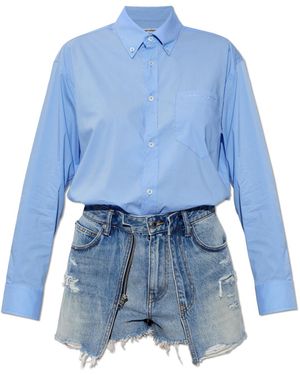 Alexander Wang Jumpsuit With A Vintage Effect - Blue