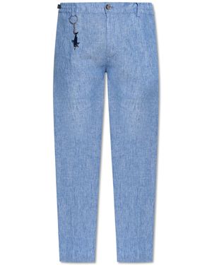 Paul & Shark Linen Trousers - Blue