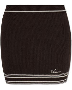 Amiri Wool Skirt - Black