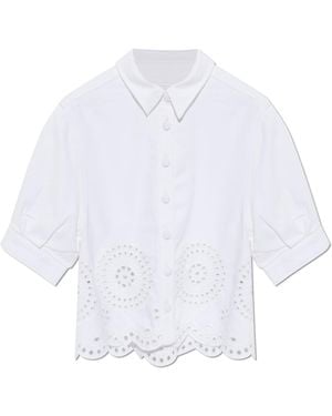 FRAME Shirt With Openwork Trim - White