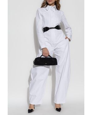 Alaïa Denim Jumpsuit - White