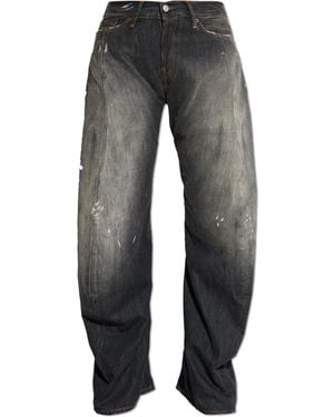 Acne Studios Jeans With A Stain Effect - Black