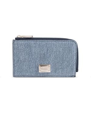 Dolce & Gabbana Leather Card Holder - Blue