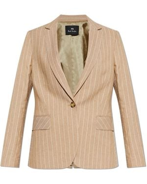 Paul Smith Pinstripe Blazer - Natural