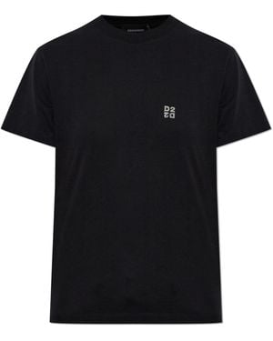 DSquared² T-Shirt With Logo Appliqué - Black