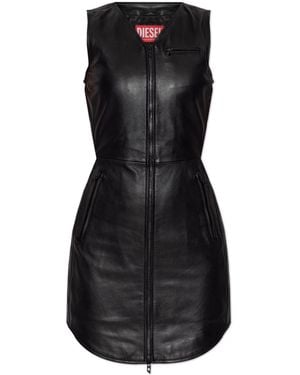DIESEL Leather Dress L-Ilith - Black