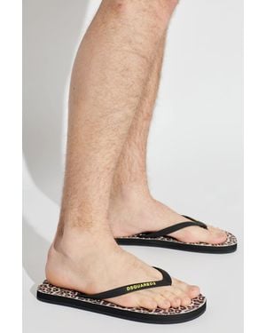 DSquared² Flip-Flops With Logo - Black