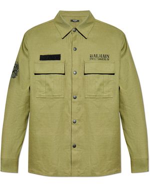 Balmain Shirt With Logo - Green