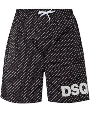 DSquared² Monogram Swim Shorts - Blue
