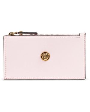 Versace Leather Card Holder - Pink