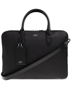 Tom Ford Leather Briefcase - Black