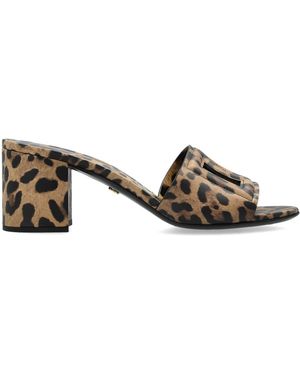 Dolce & Gabbana 'Dg Cut Out' Heeled Mules - White