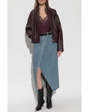 IRO Leather Jacket "Delta" - Blue