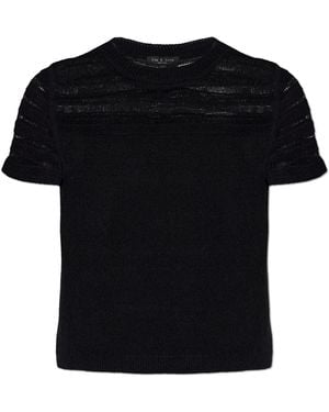 Rag & Bone Short Sleeve Top - Black