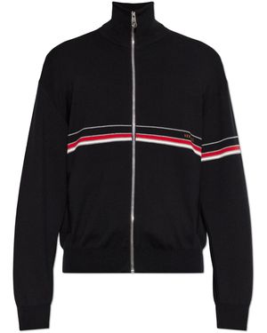 Versace Cardigan With Zip Fastening - Black