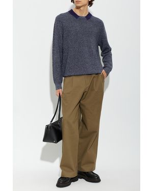 Paul Smith Wool Sweater With A Crew Neck - Blue
