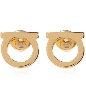 Ferragamo Gancini Brass Earrings - Metallic