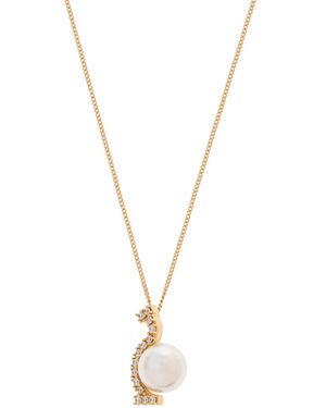 Ferragamo Necklace With A Logo-Shaped Pendant - White