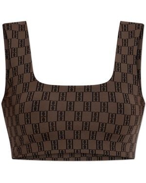 By Malene Birger Top With Logo - Brown