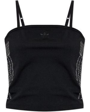 adidas Originals Satin Short Blouse - Black