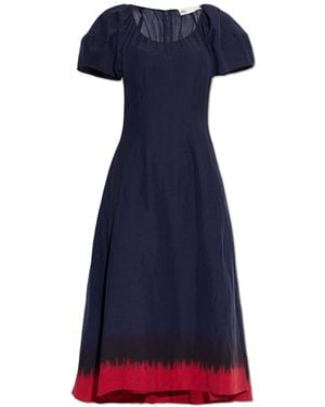 Tory Burch Dress With A Round Neckline - Blue