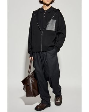 Maison Kitsuné Polo With Logo Patch - Black